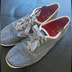 Taylor Swift X Keds Navy and White Patterned Sneakers